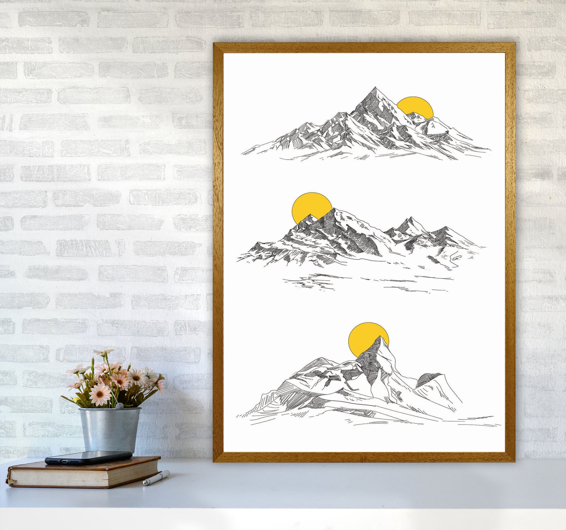Sunny Mountains Art Print by Jason Stanley A1 Print Only