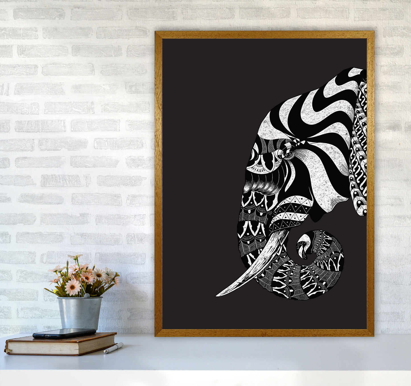 Ornate Elephant Art Print by Jason Stanley A1 Print Only