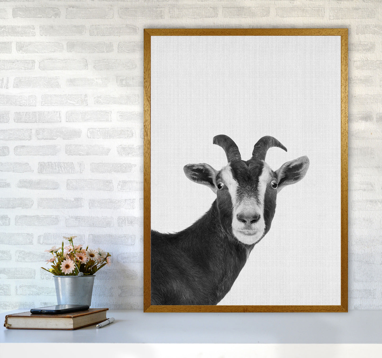 Surprised Goat Art Print by Jason Stanley A1 Print Only