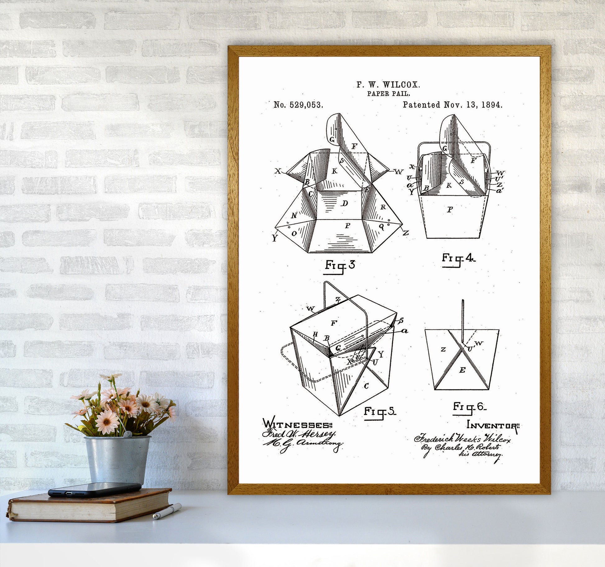 Chinese Take Out Box Patent Art Print by Jason Stanley A1 Print Only