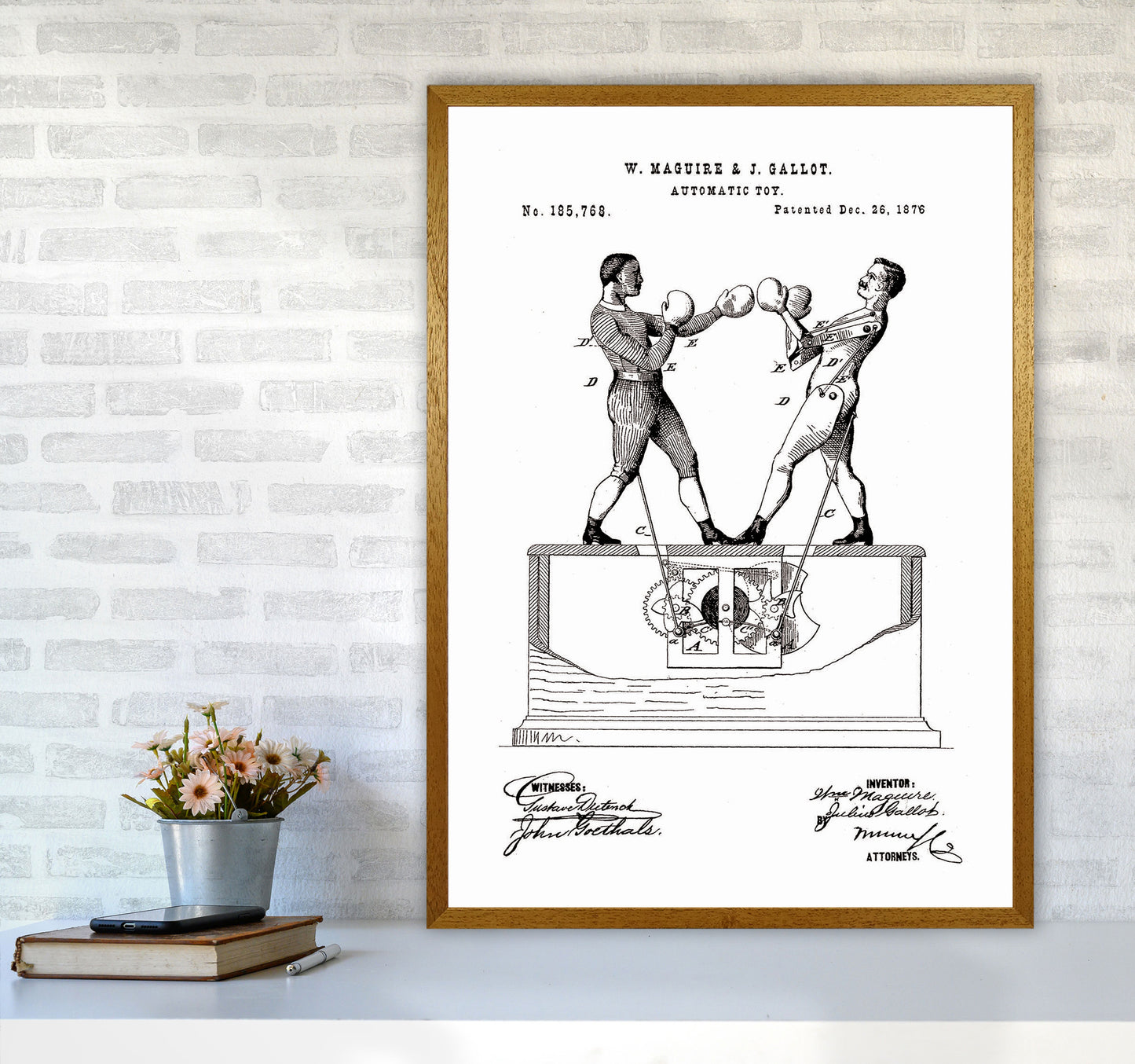 Automatic Boxing Toy Patent Art Print by Jason Stanley A1 Print Only
