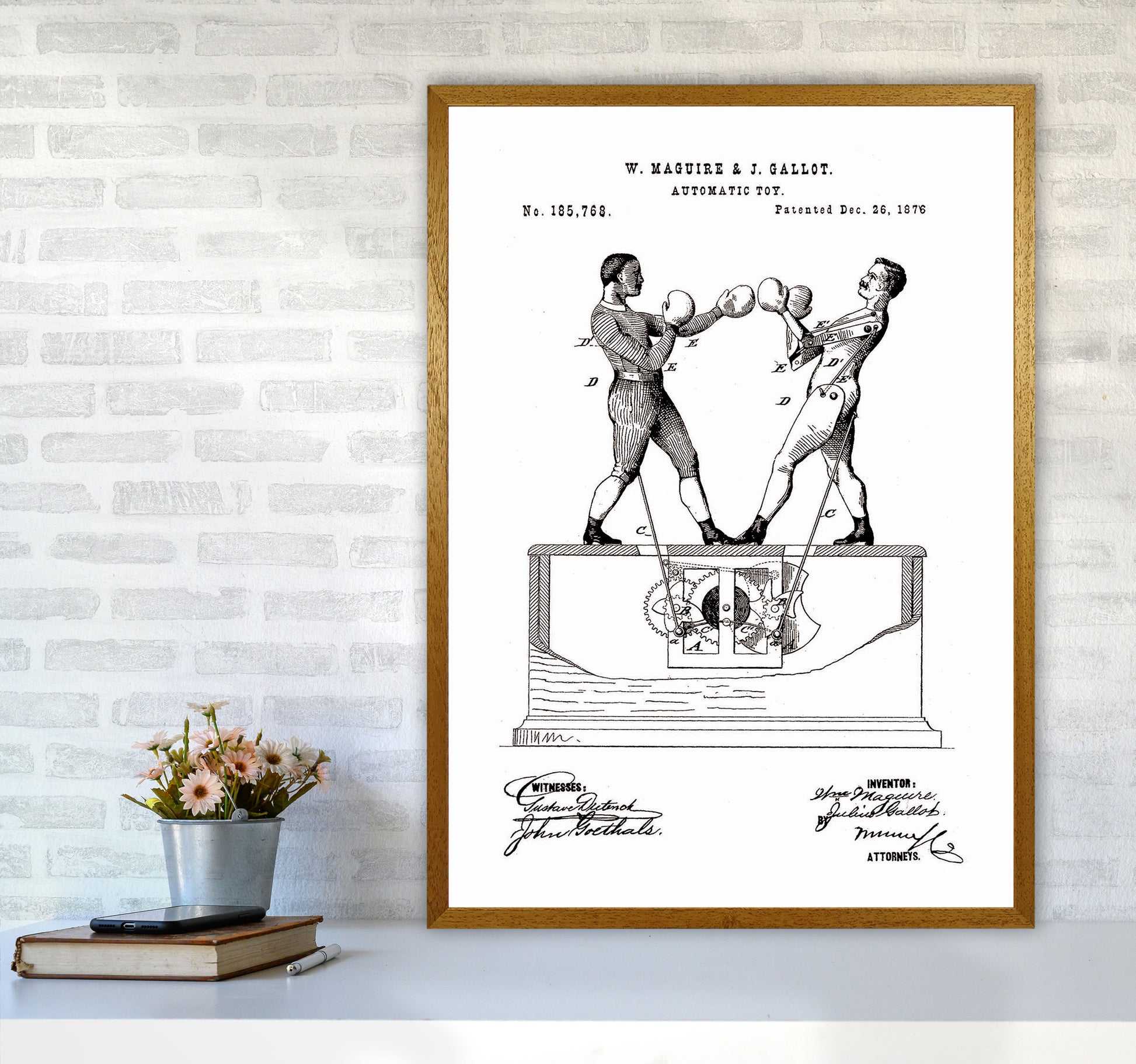 Automatic Boxing Toy Patent Art Print by Jason Stanley A1 Print Only
