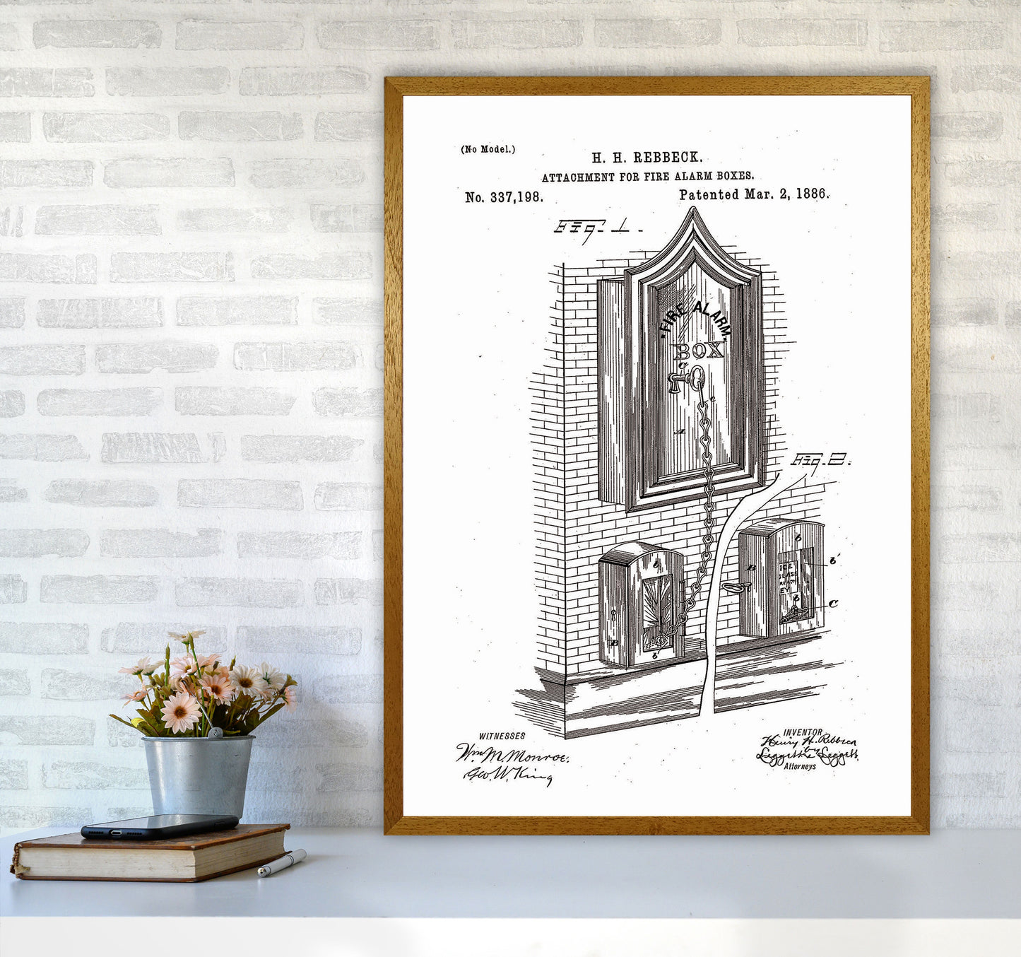 Fire Alarm Box Patent Art Print by Jason Stanley A1 Print Only