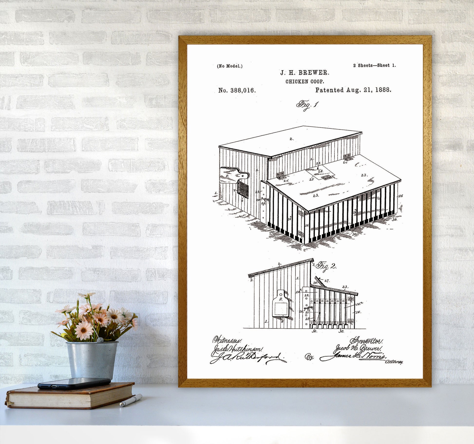 Chicken Coop Patent Art Print by Jason Stanley A1 Print Only