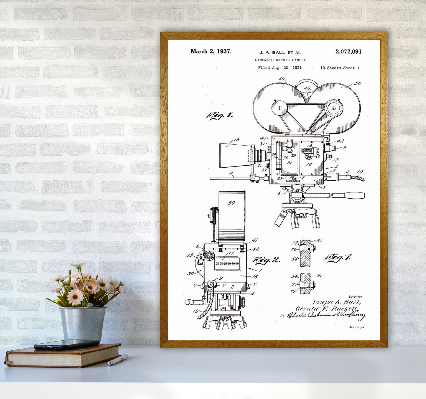 Cinema Camera Patent Art Print by Jason Stanley A1 Print Only