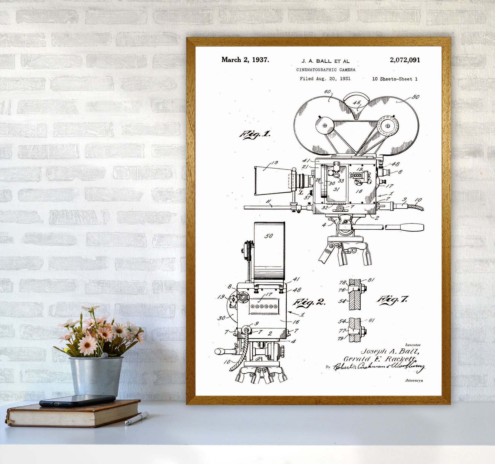 Cinema Camera Patent Art Print by Jason Stanley A1 Print Only