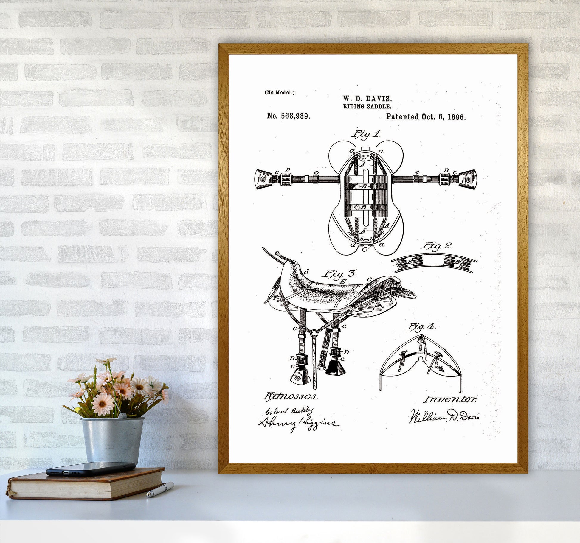 Riding Saddle Patent Art Print by Jason Stanley A1 Print Only