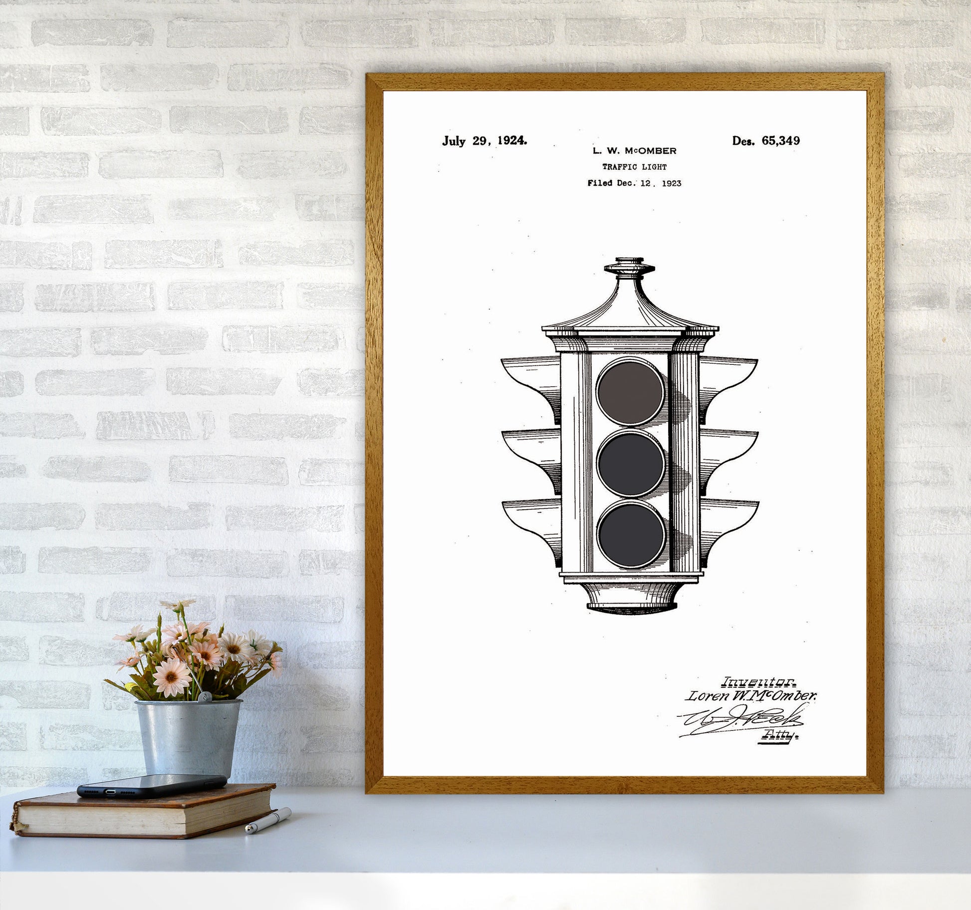 Traffic Light Patent Art Print by Jason Stanley A1 Print Only