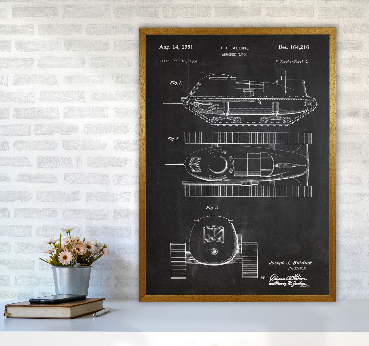 Armored Tank Patent Art Print by Jason Stanley A1 Print Only