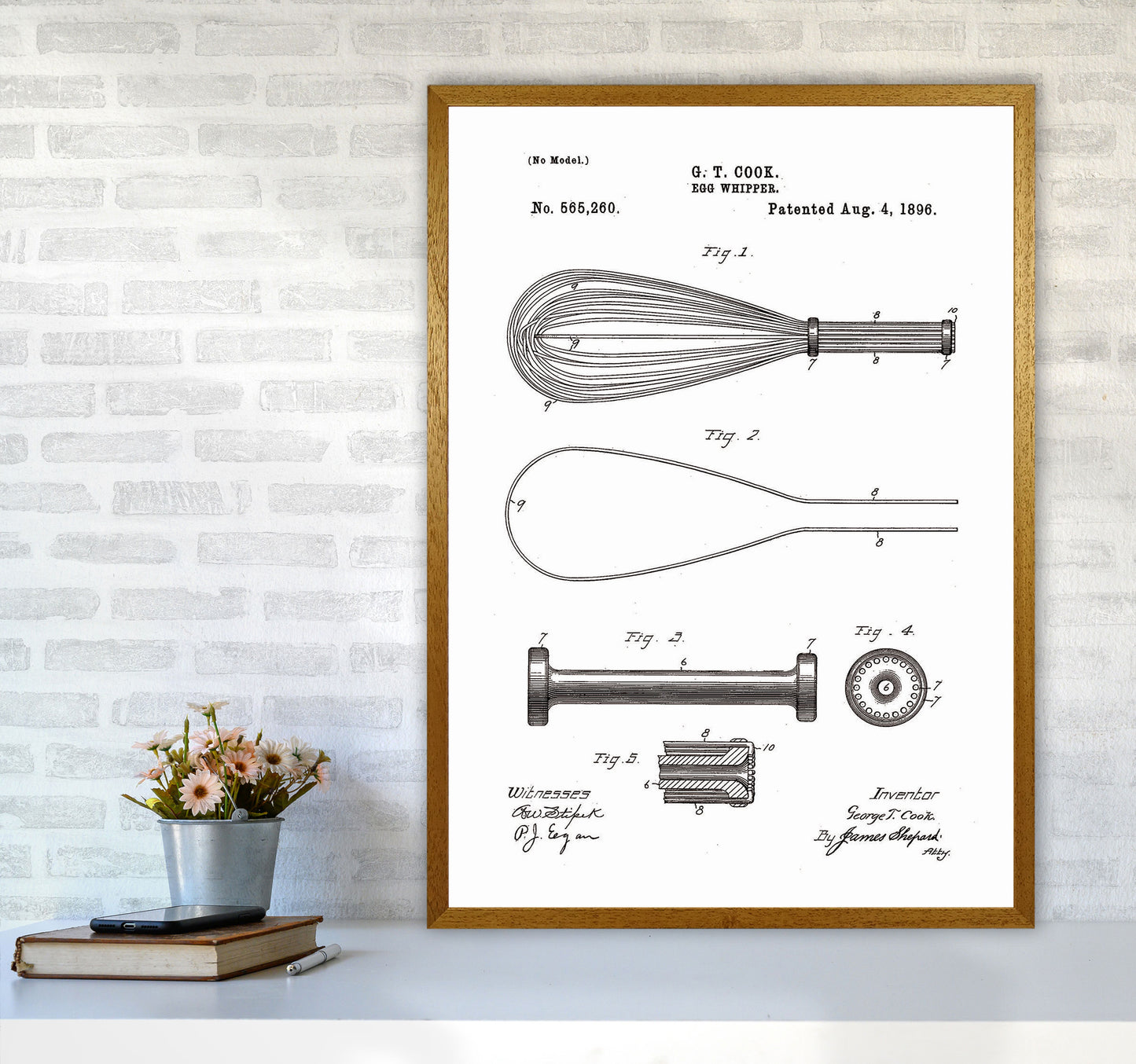 Egg Whipper Patent Art Print by Jason Stanley A1 Print Only