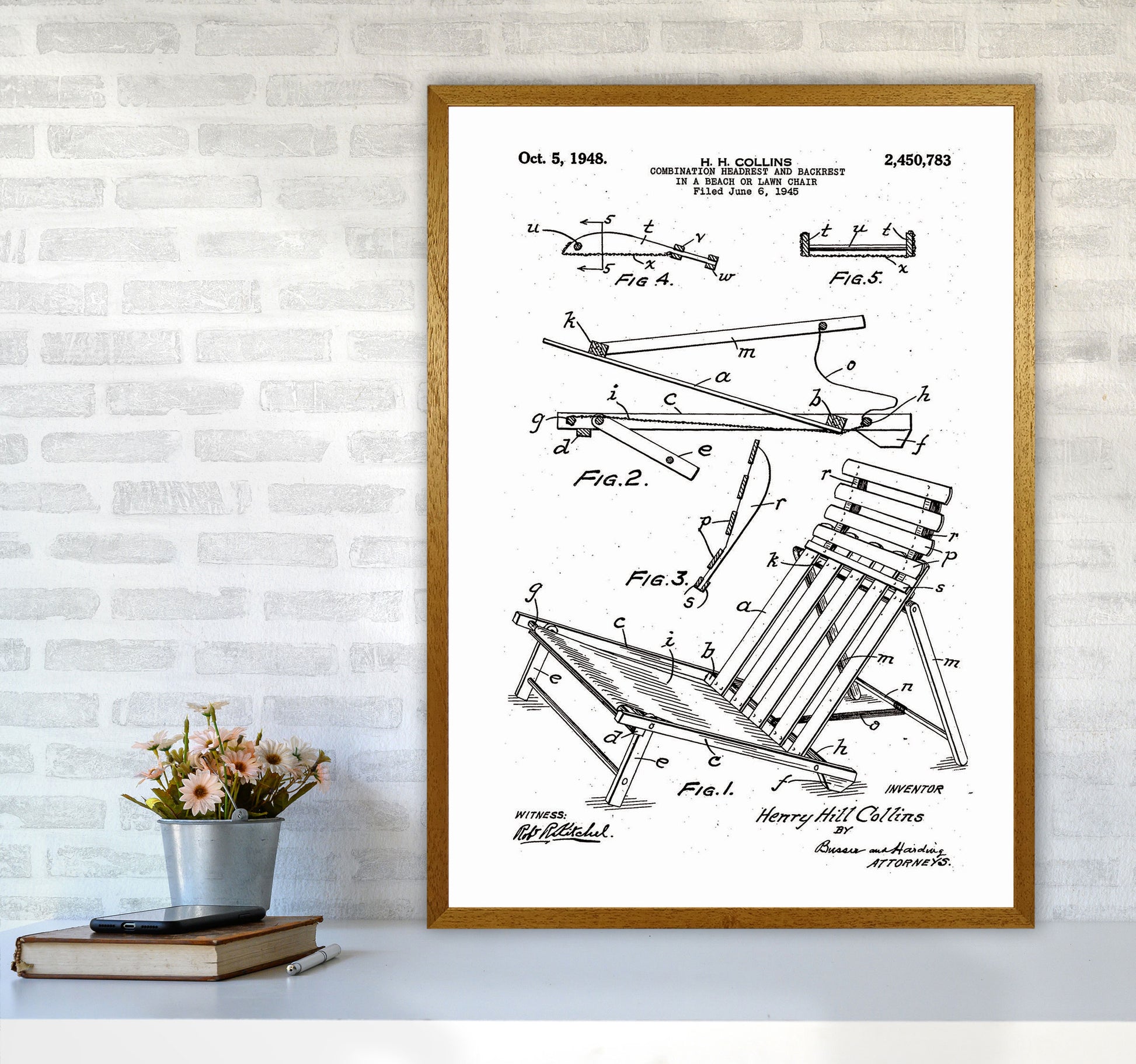 Beach Chair Patent Art Print by Jason Stanley A1 Print Only