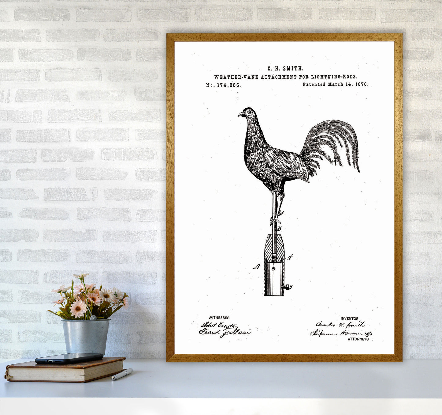 Weather Vane Patent Art Print by Jason Stanley A1 Print Only