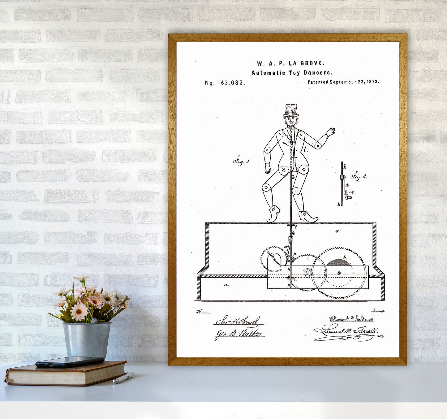 Toy Dancer Patent Art Print by Jason Stanley A1 Print Only