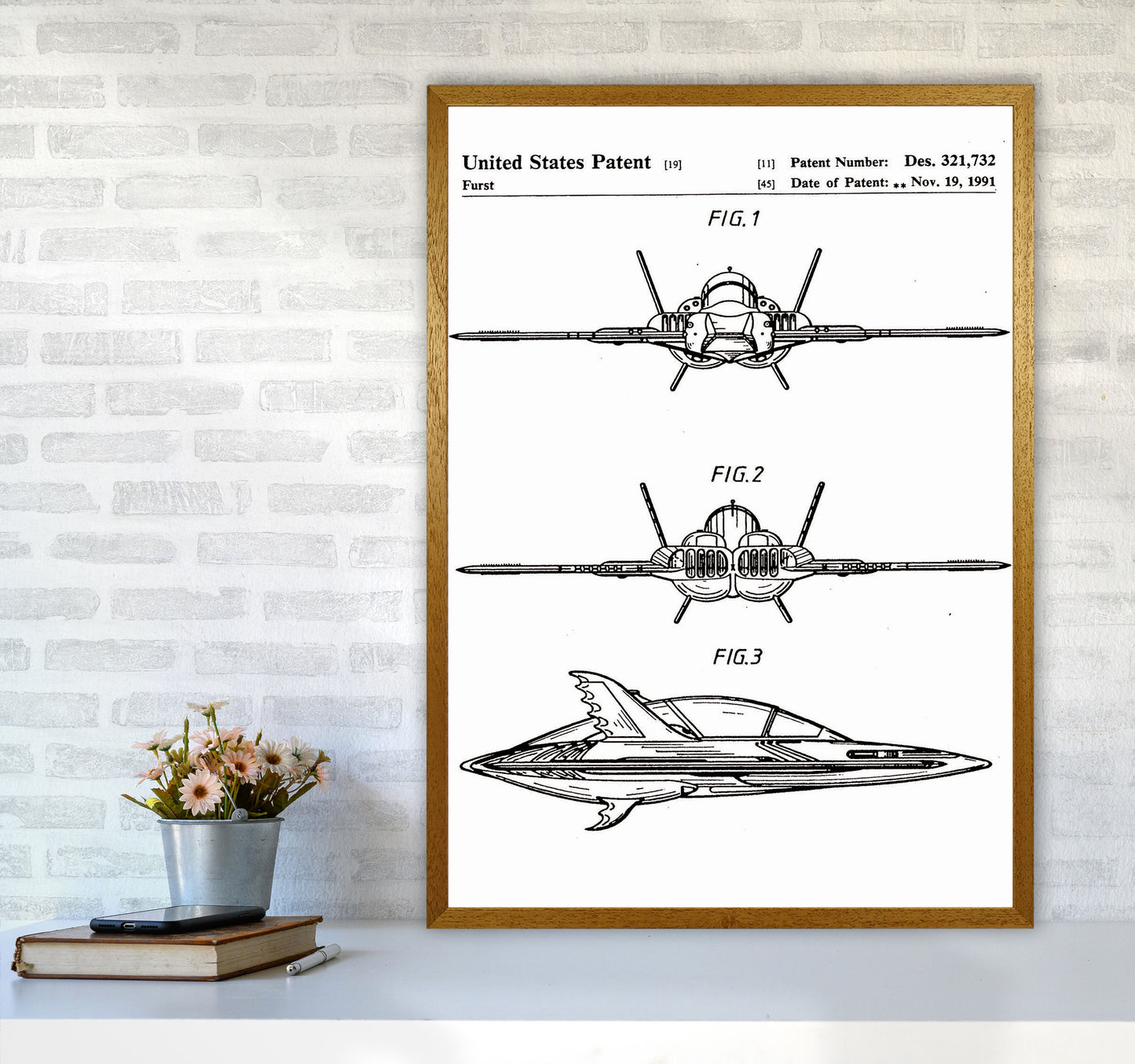 Batwing Patent Art Print by Jason Stanley A1 Print Only