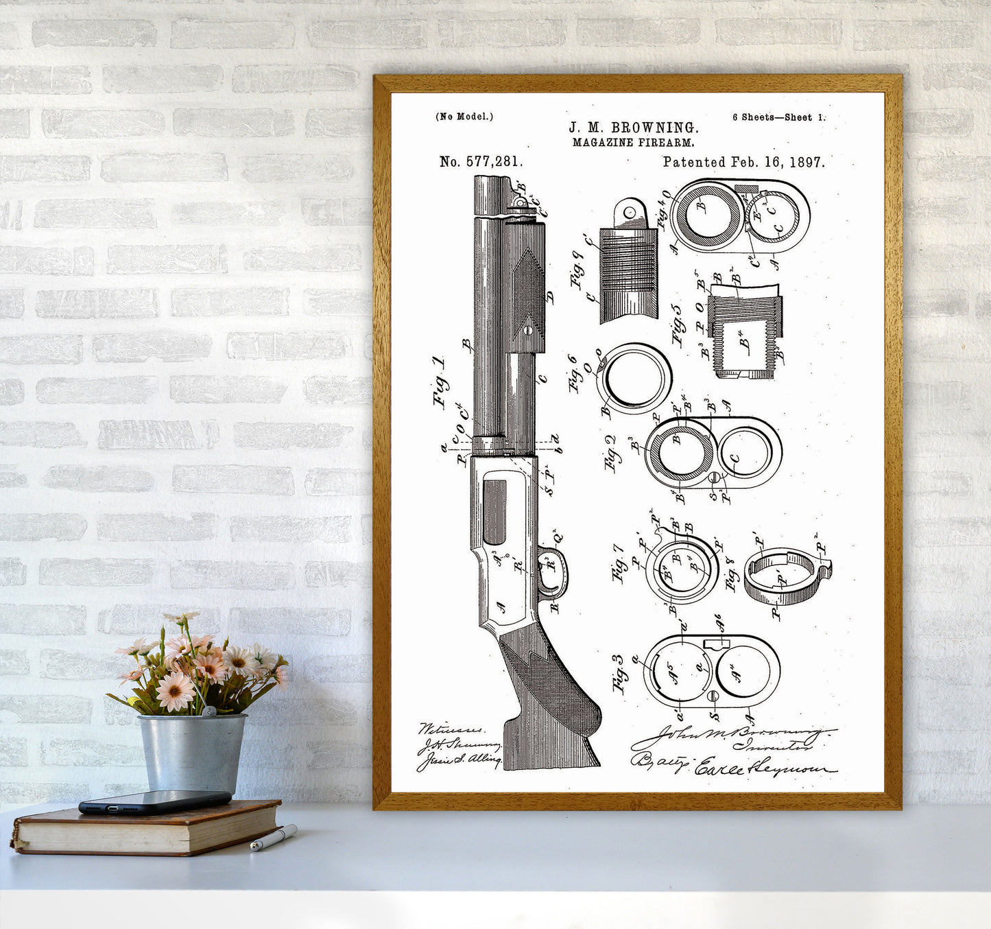 Shotgun Patent Art Print by Jason Stanley A1 Print Only