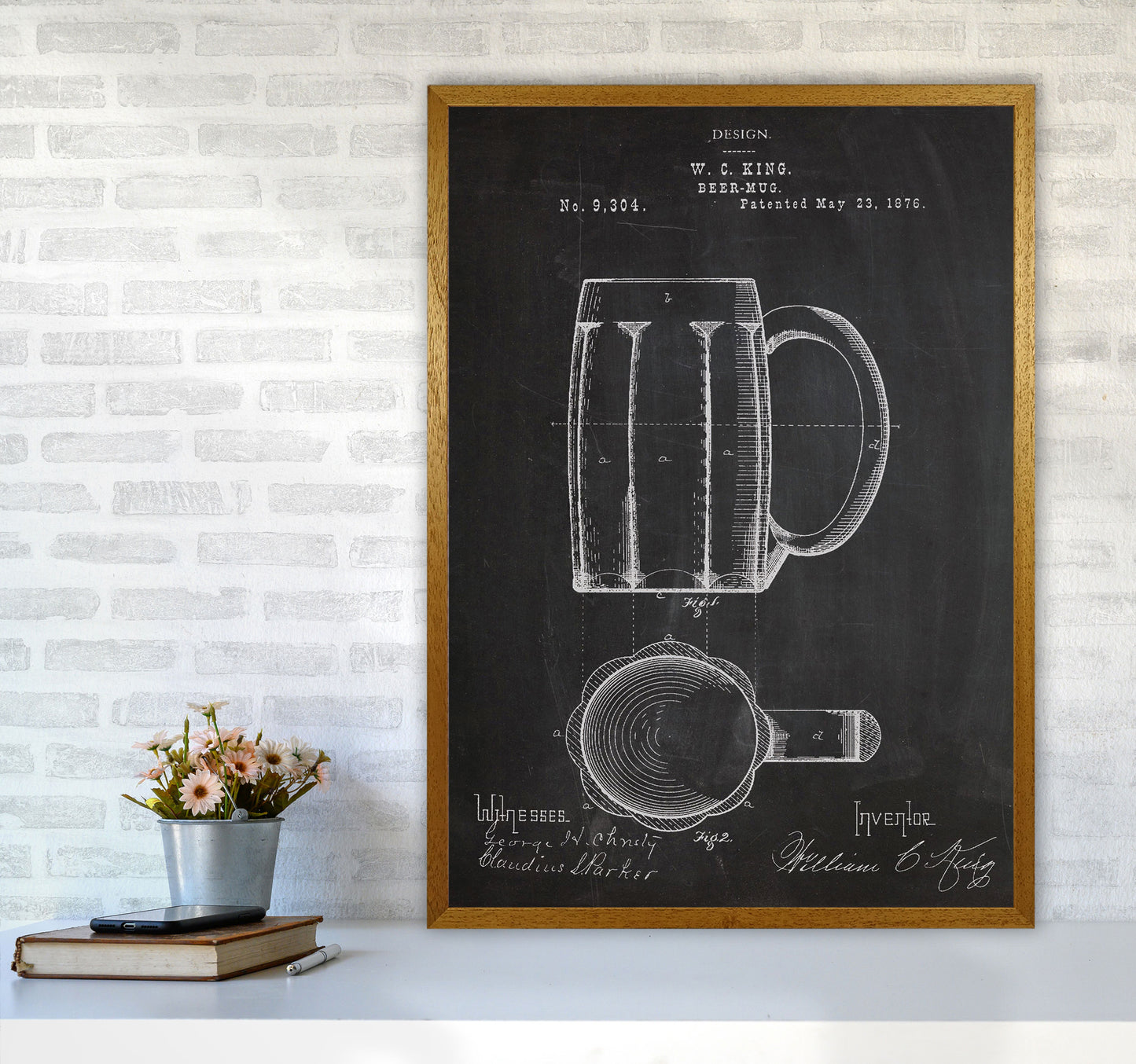 Beer Mug Patent Art Print by Jason Stanley A1 Print Only