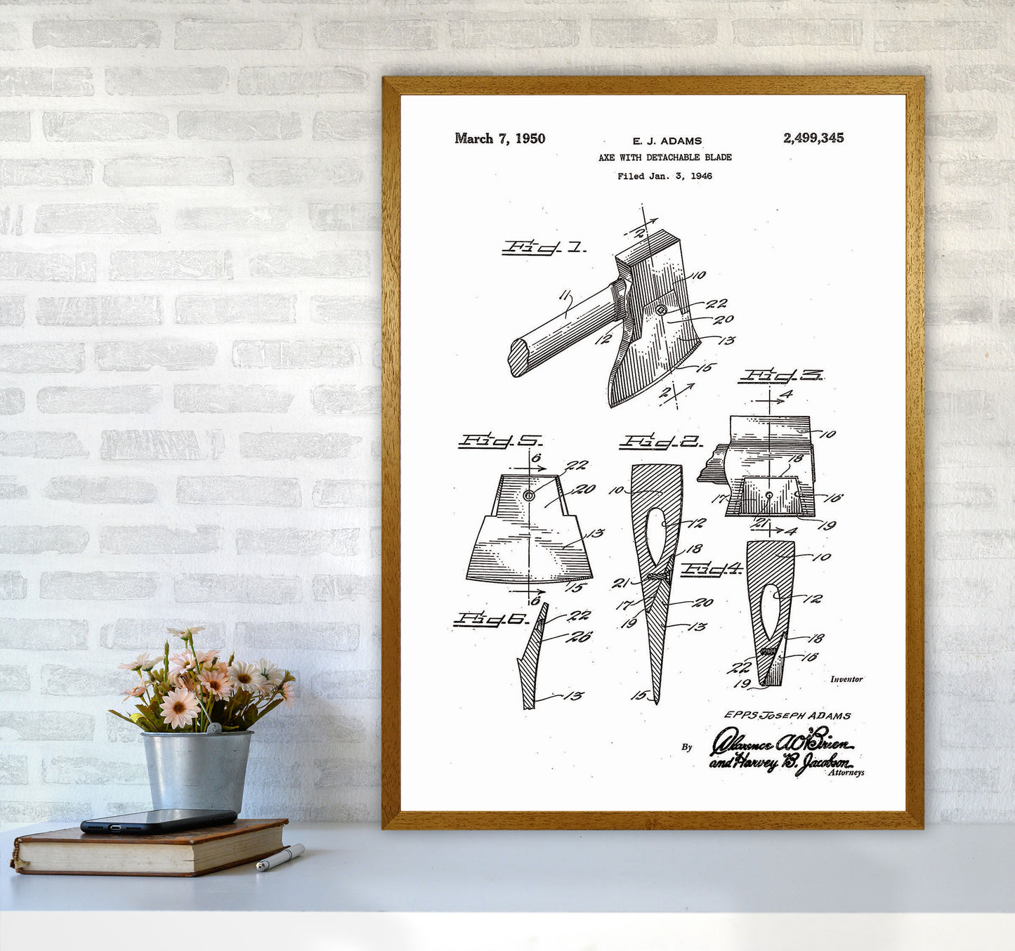 Axe Patent Art Print by Jason Stanley A1 Print Only