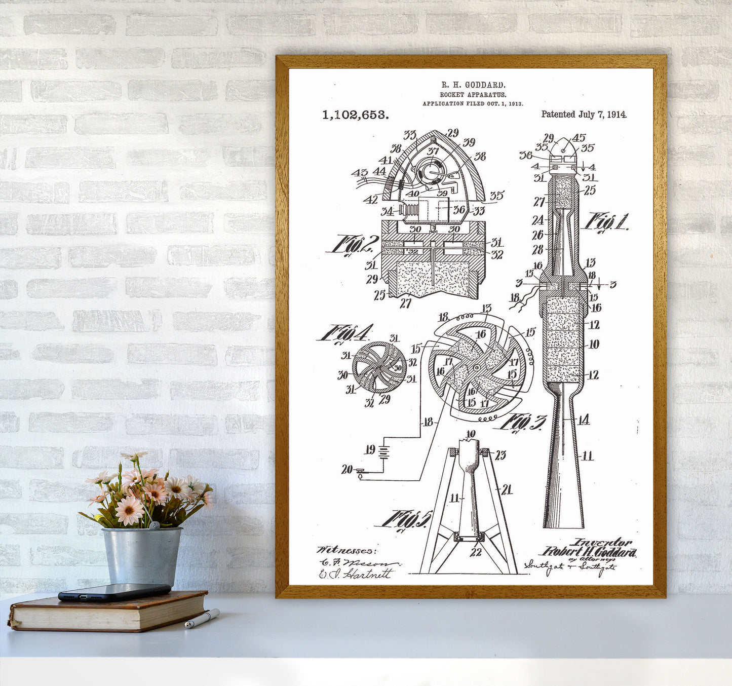 Rocket Patent Art Print by Jason Stanley A1 Print Only