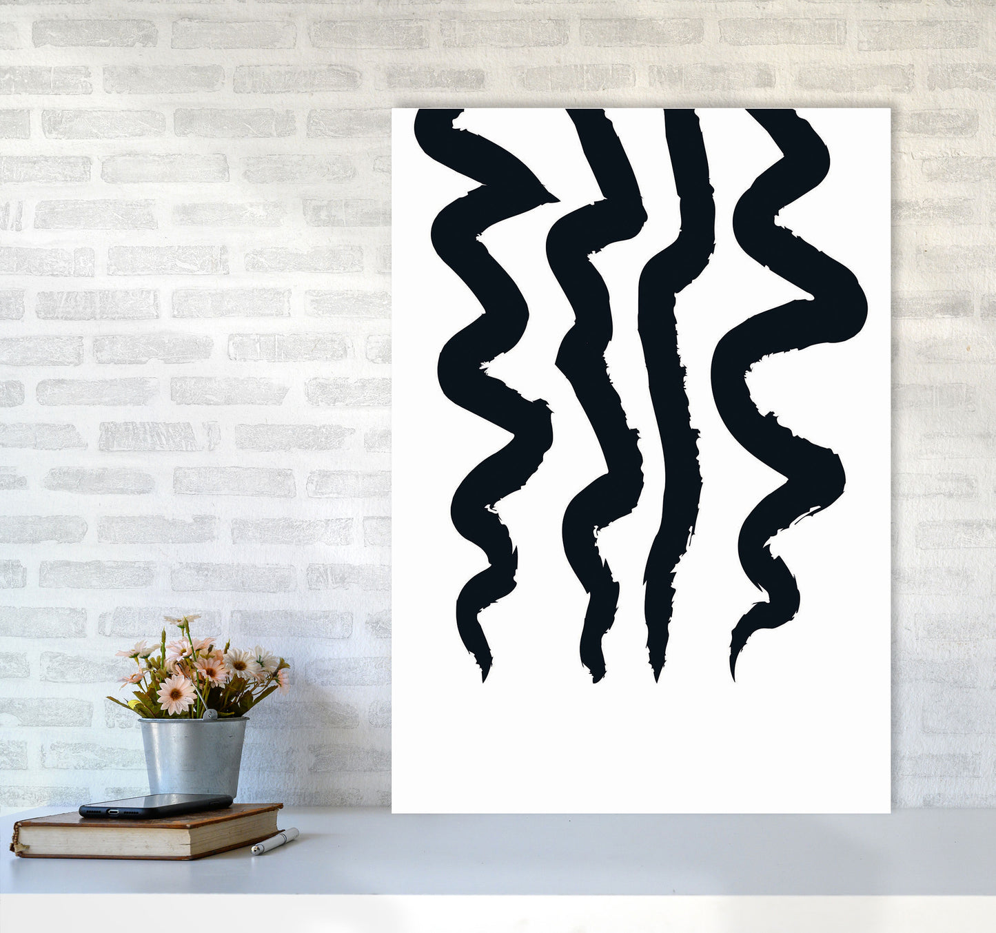 Minimal Geometric Series - 45 Art Print by Jason Stanley A1 Black Frame