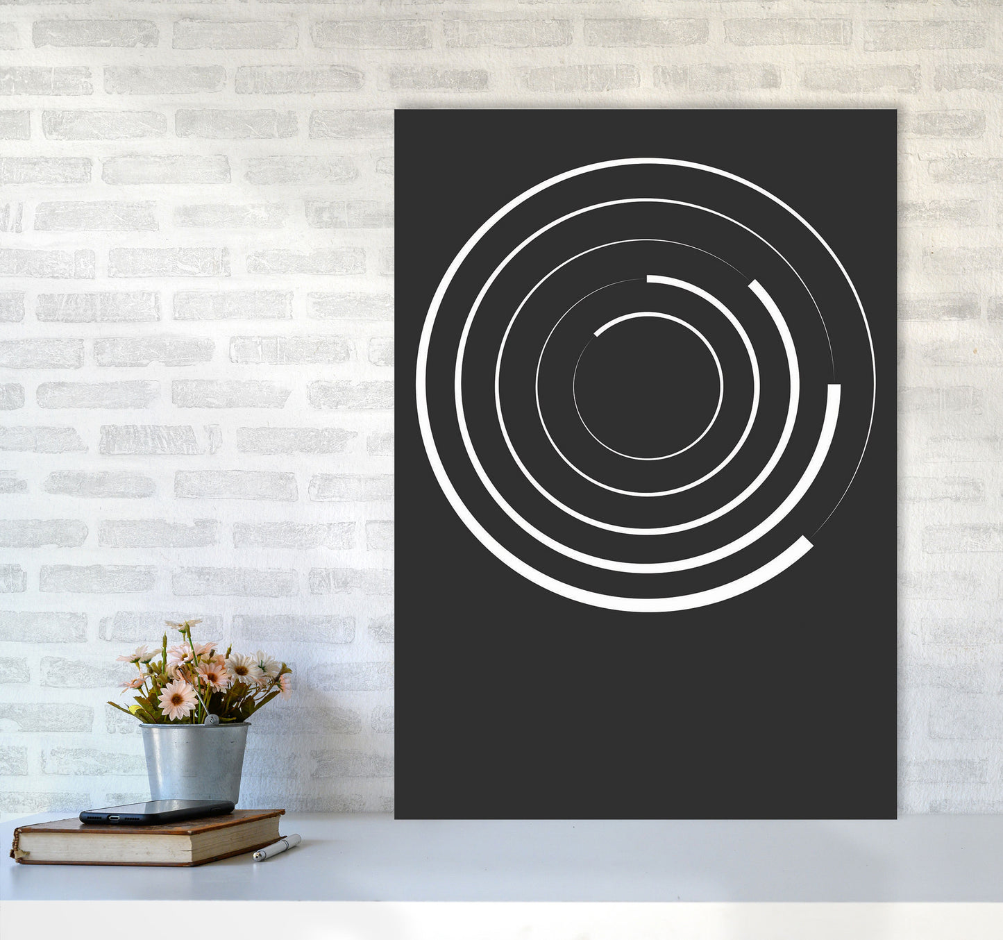 Minimal Geometric Series - 28 Art Print by Jason Stanley A1 Black Frame