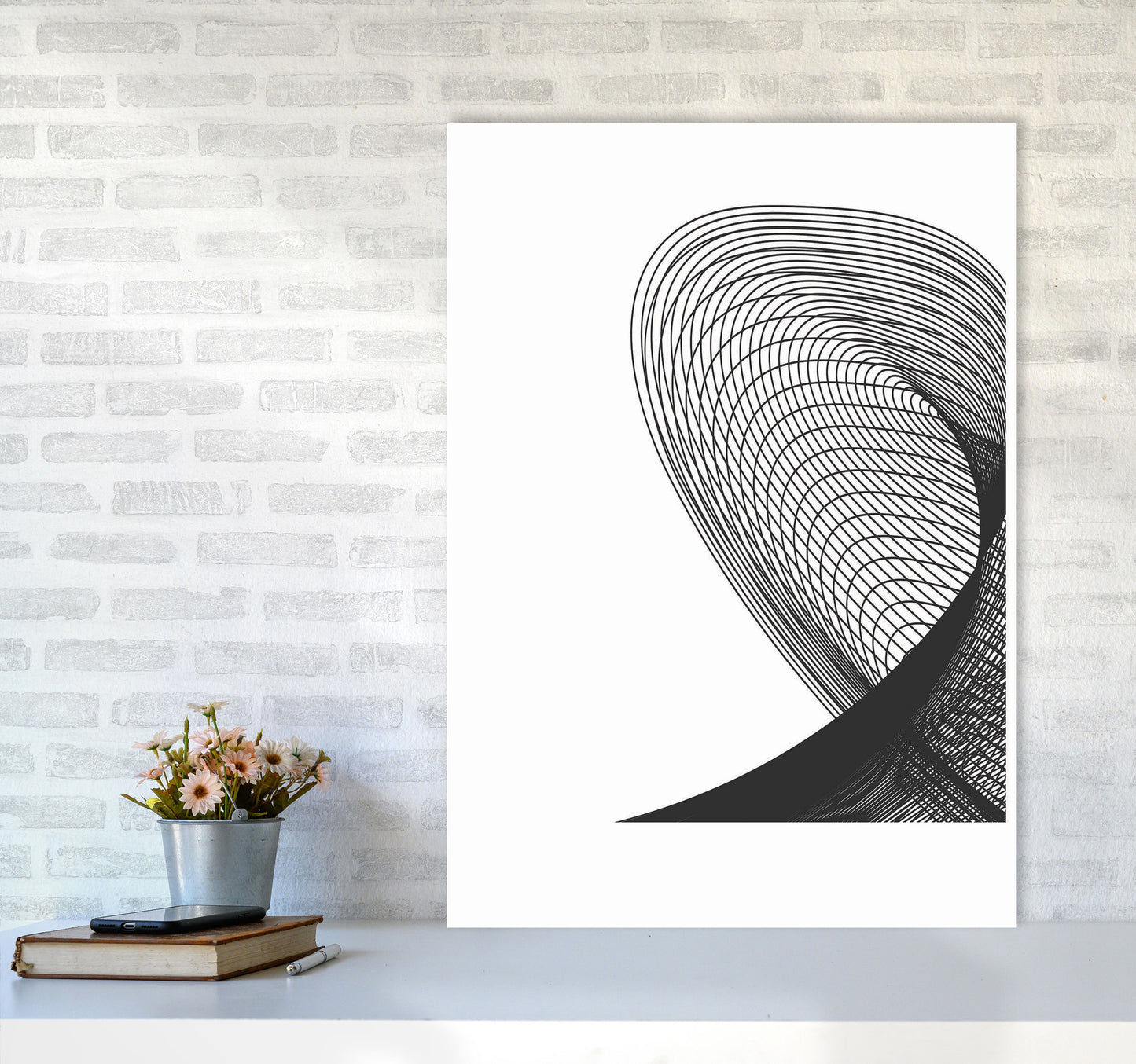 Minimal Geometric Series - 14 Art Print by Jason Stanley A1 Black Frame
