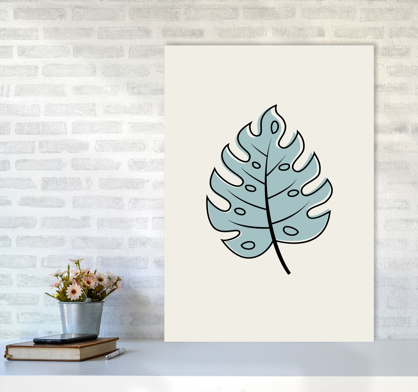 Abstract Tropical Leaves III Art Print by Jason Stanley A1 Black Frame