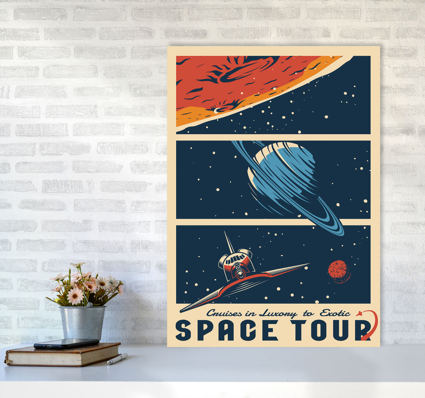 Outer Space Series - #18 Art Print by Jason Stanley A1 Black Frame