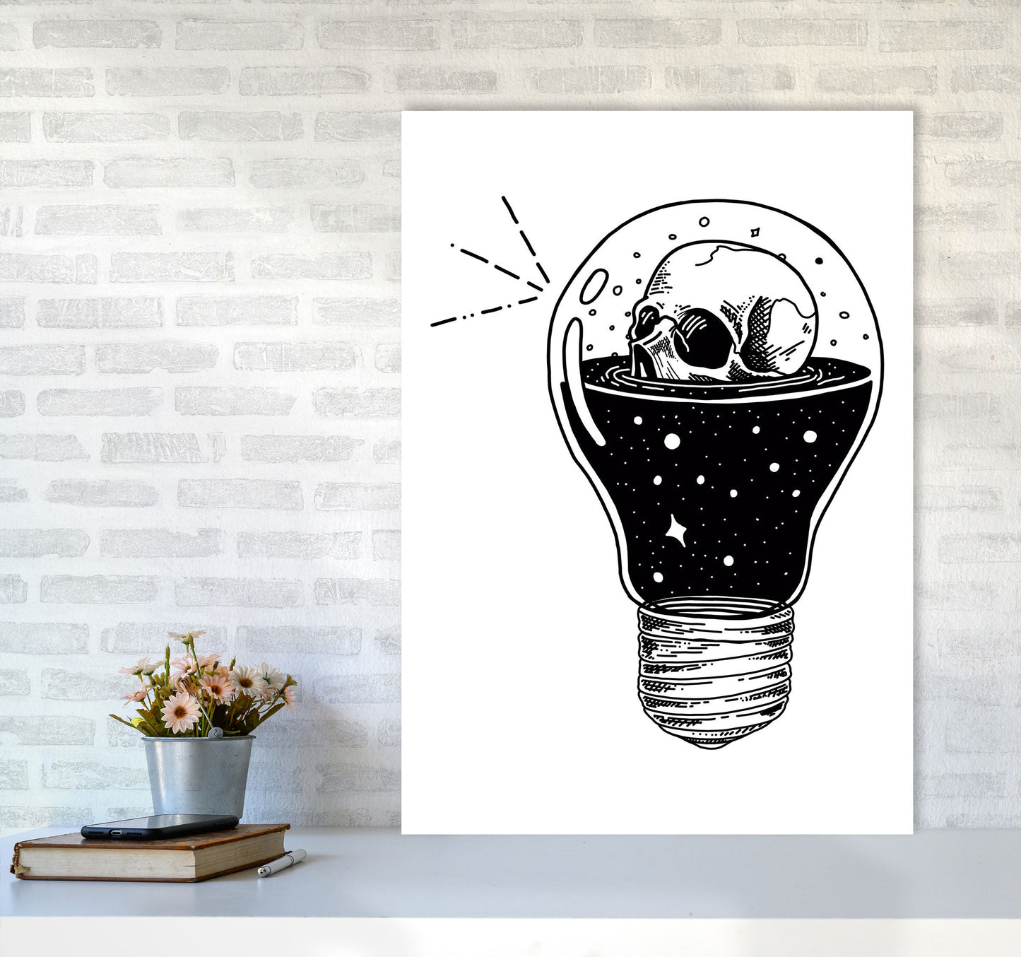 I Think He Had An Idea Art Print by Jason Stanley A1 Black Frame