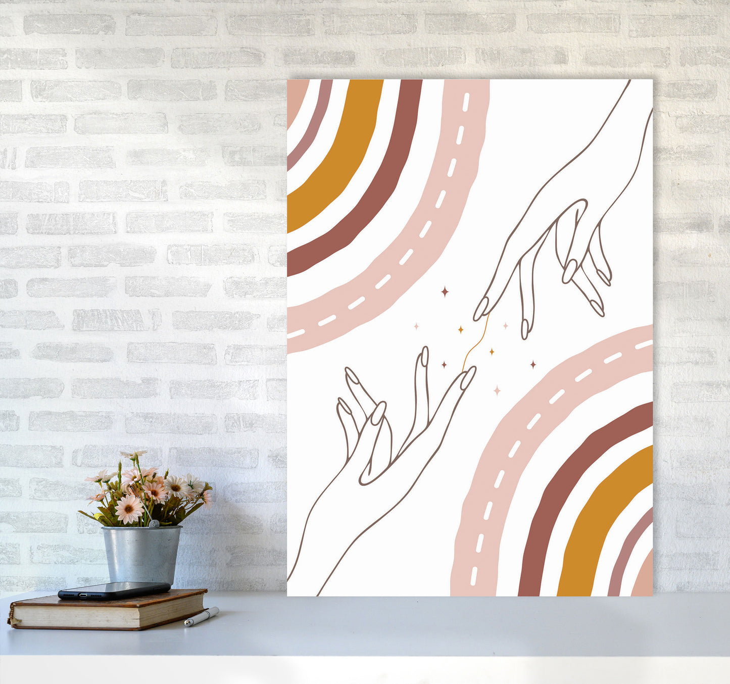 We Are All Connected Art Print by Jason Stanley A1 Black Frame