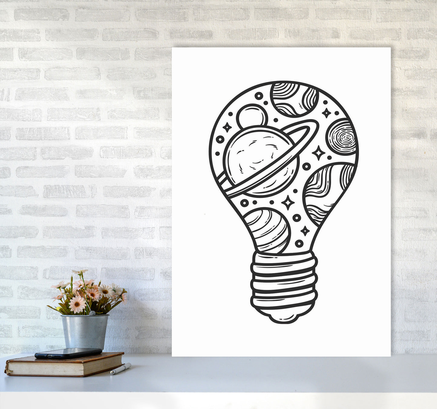 I Just Had An Idea Art Print by Jason Stanley A1 Black Frame