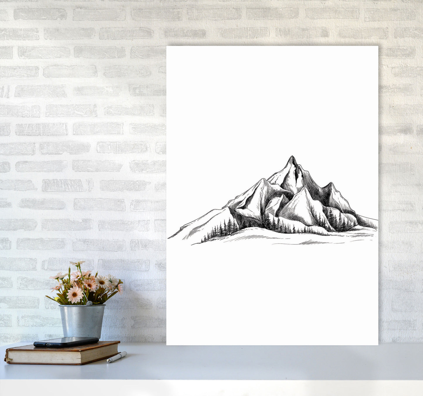 To The Mountains Art Print by Jason Stanley A1 Black Frame