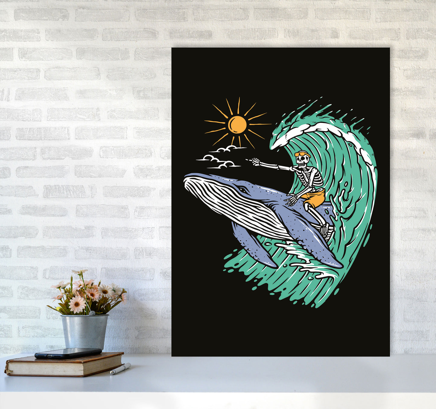 Going Straight! Art Print by Jason Stanley A1 Black Frame