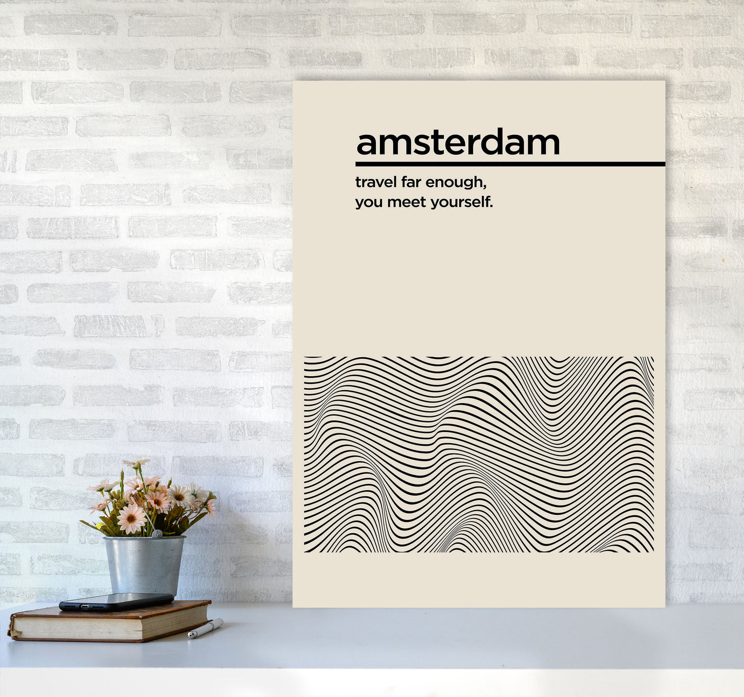 Amsterdam Travel Art Print by Jason Stanley A1 Black Frame