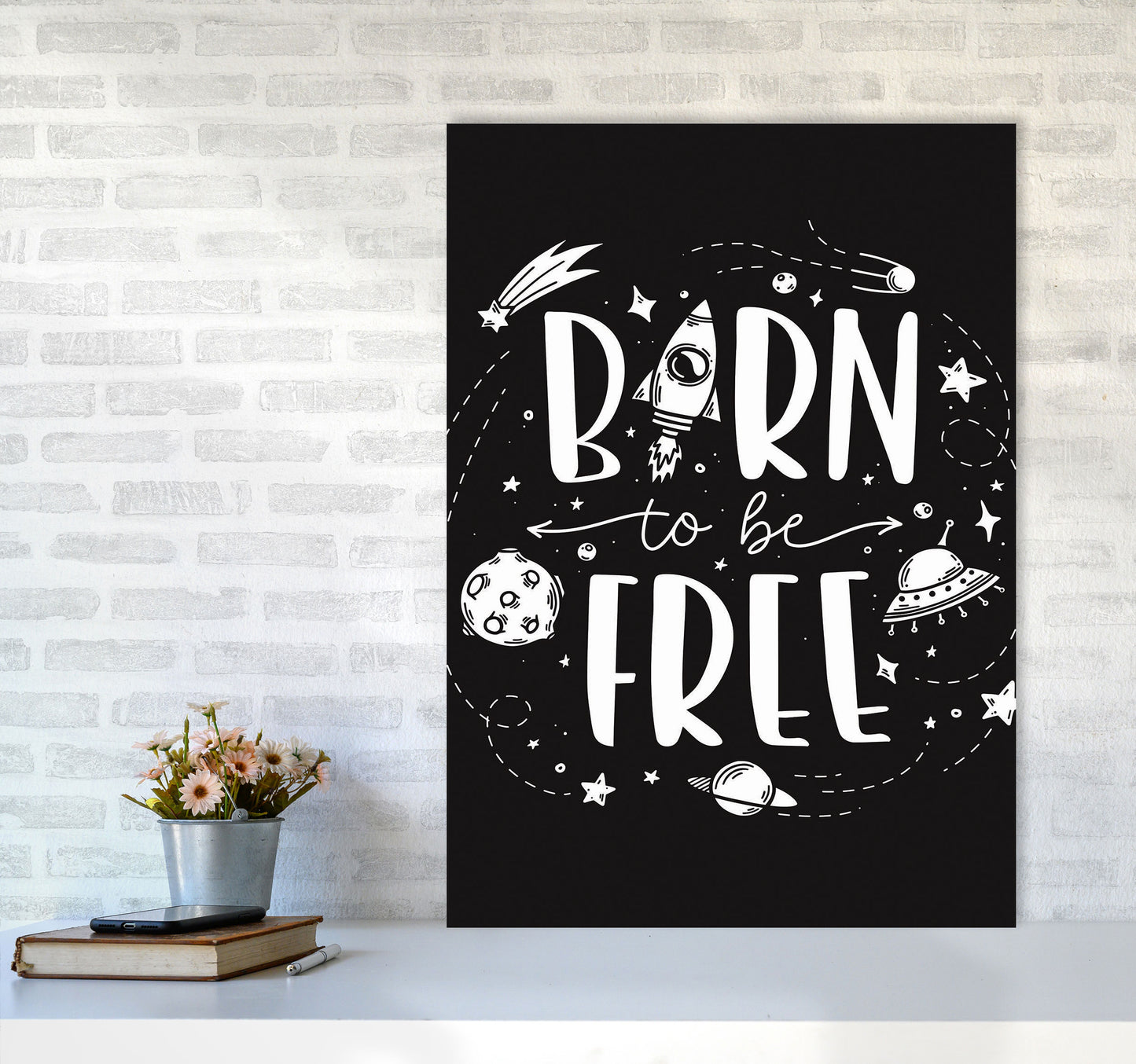Born To Be Free Art Print by Jason Stanley A1 Black Frame