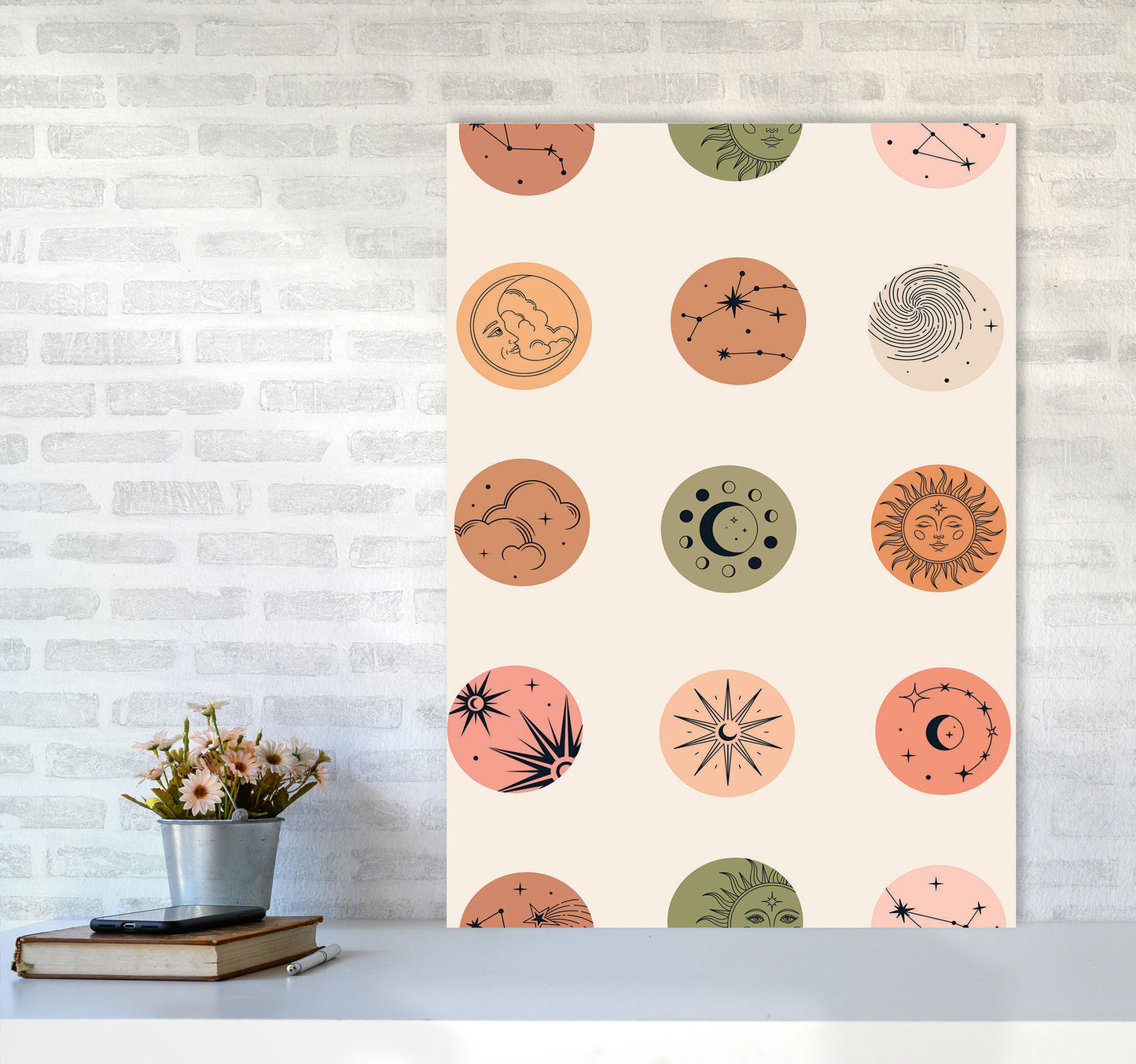 Sun And Moon Art Print by Jason Stanley A1 Black Frame