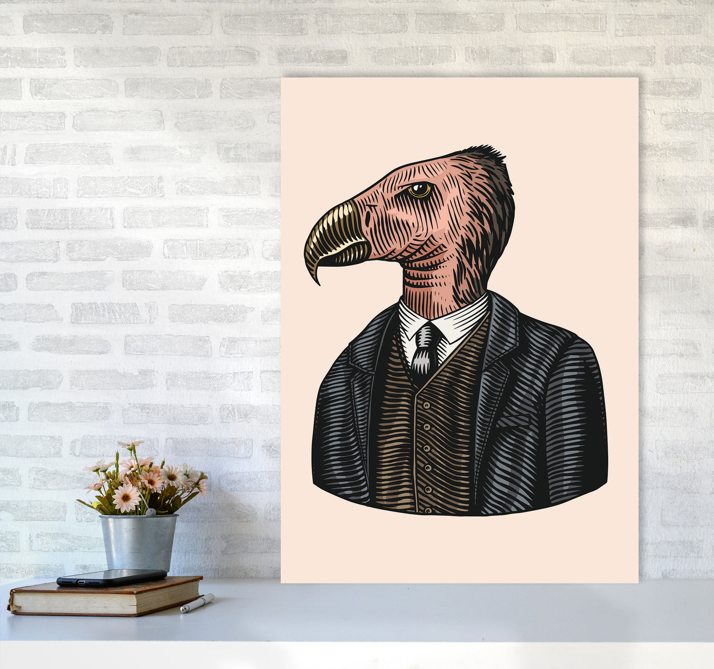 Mr. Condor Art Print by Jason Stanley A1 Black Frame