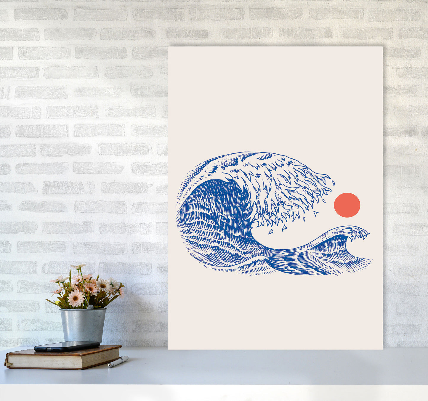 The Wave II Art Print by Jason Stanley A1 Black Frame