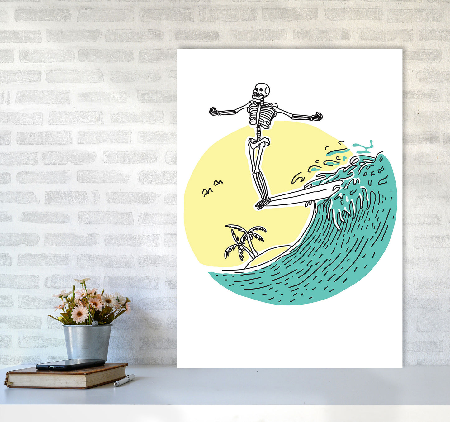 Hang 10 Zen Art Print by Jason Stanley A1 Black Frame