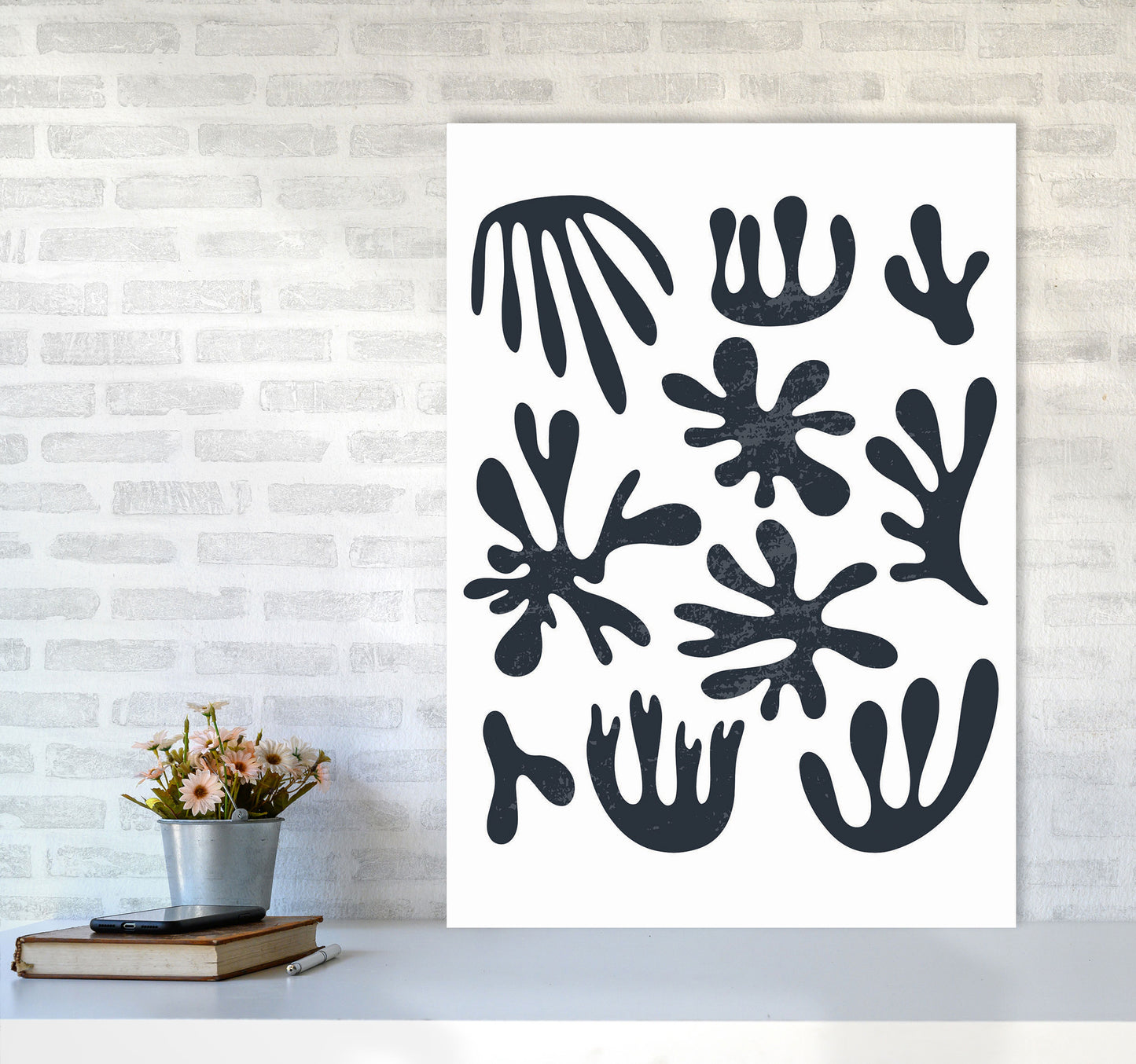 Minimal Abstract Algae I Art Print by Jason Stanley A1 Black Frame