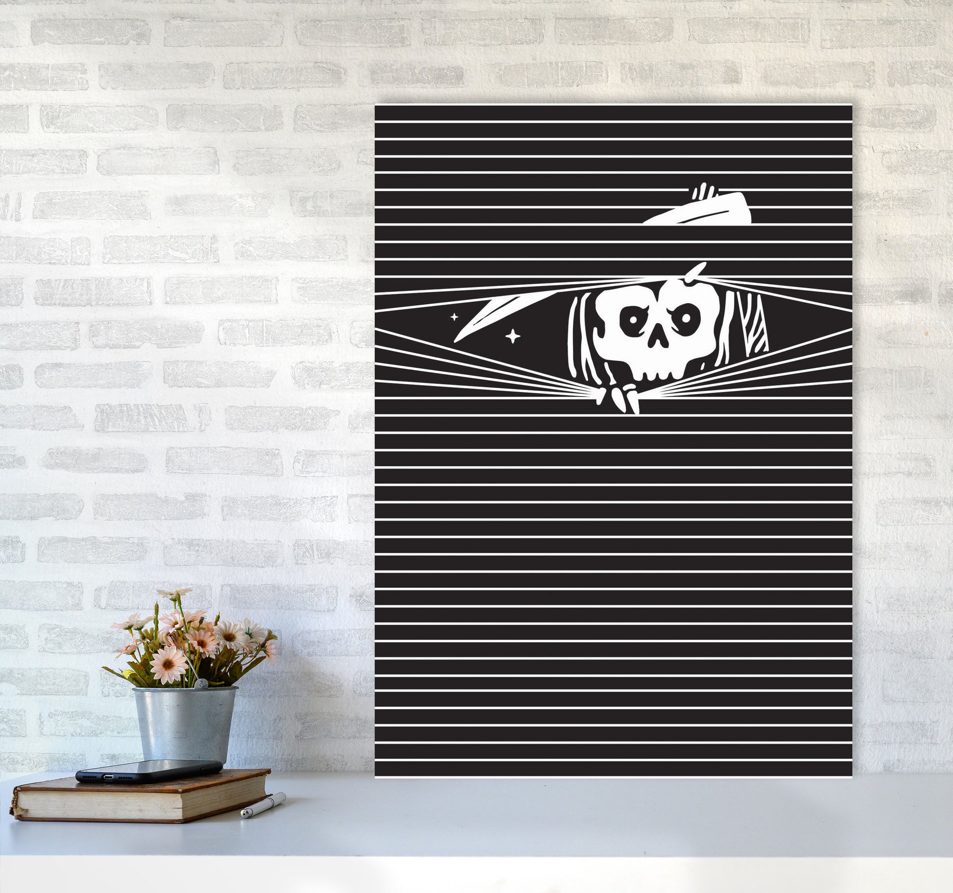 The Grim Reaper Art Print by Jason Stanley A1 Black Frame