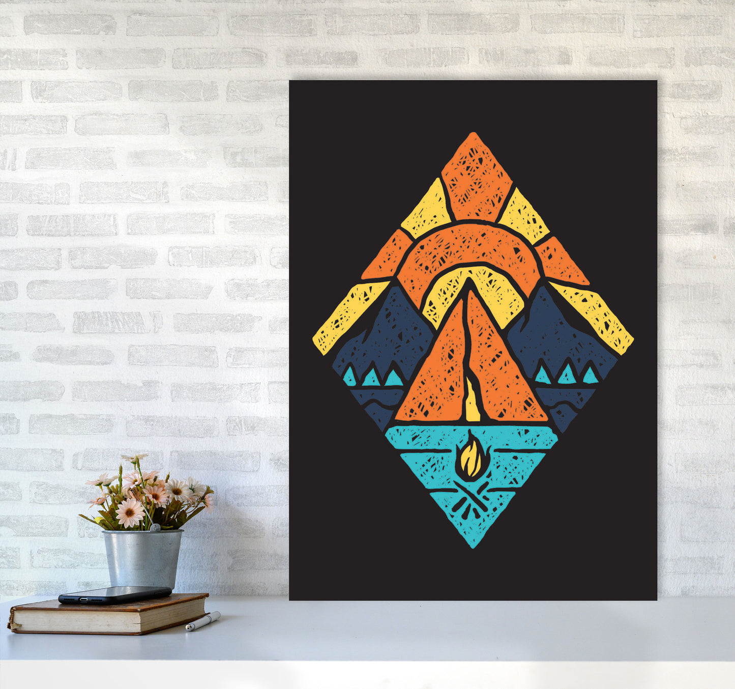 Adventure Is Here Art Print by Jason Stanley A1 Black Frame