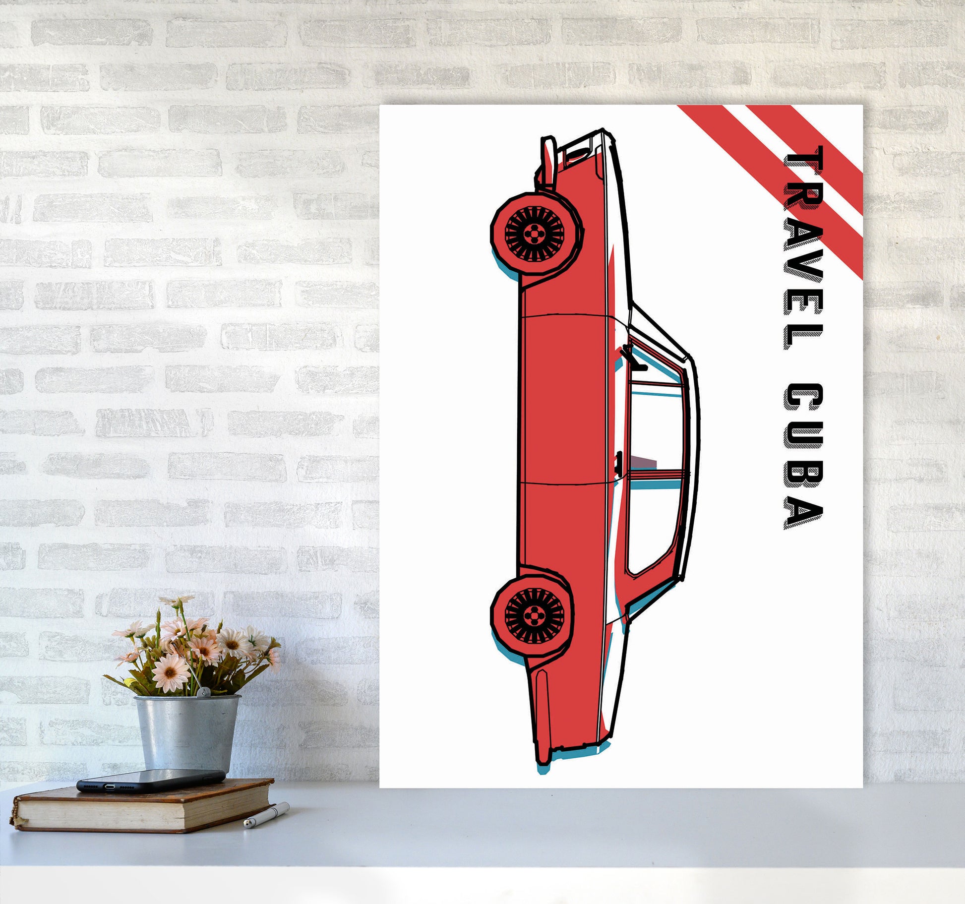 Travel Cuba Art Print by Jason Stanley A1 Black Frame