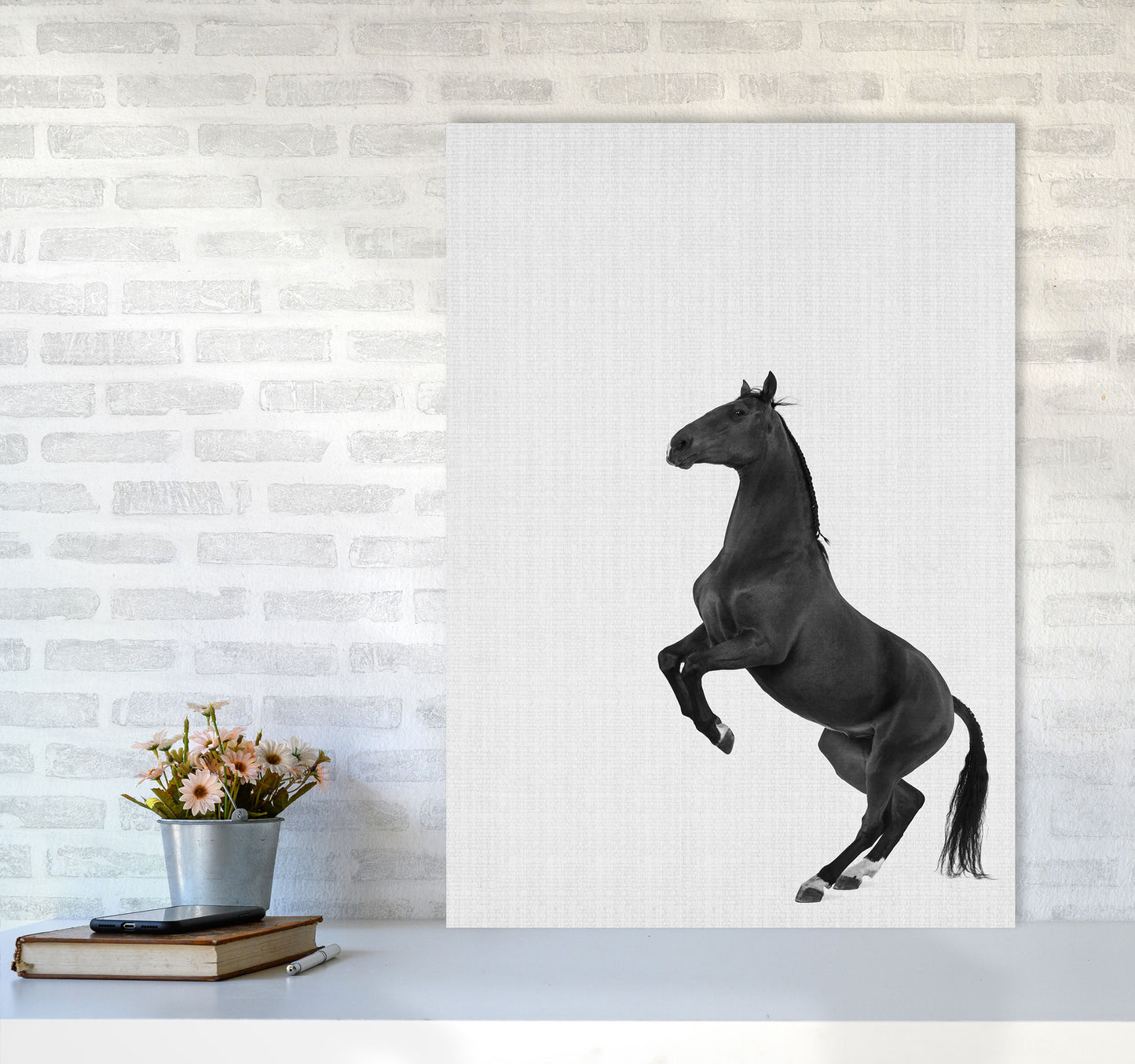 The Dark Horse Rides At Night #2 Art Print by Jason Stanley A1 Black Frame