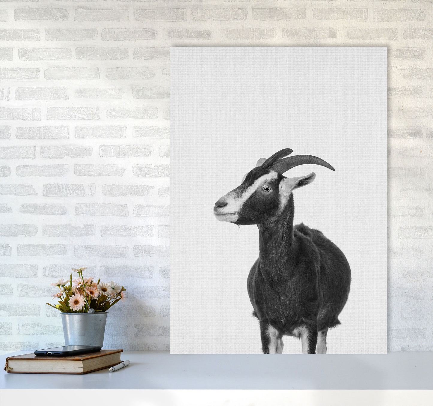 This Goat Takes The Cake Art Print by Jason Stanley A1 Black Frame