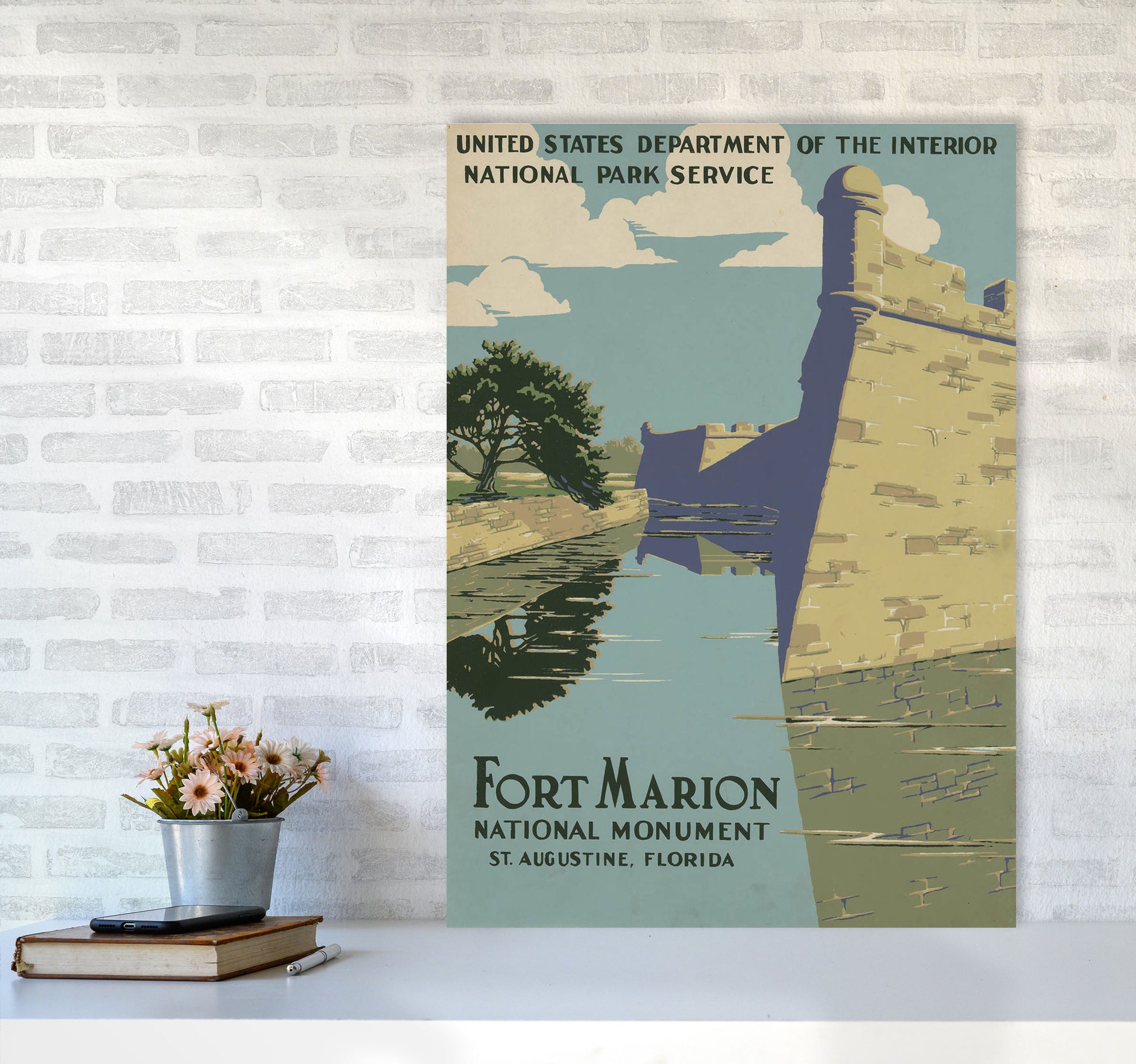 Fort Marion National Park Art Print by Jason Stanley A1 Black Frame