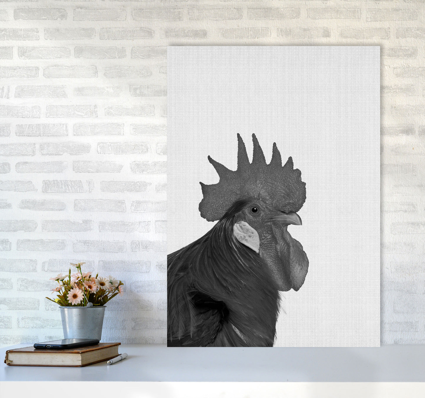 Cock A Doodle Doo Art Print by Jason Stanley A1 Black Frame