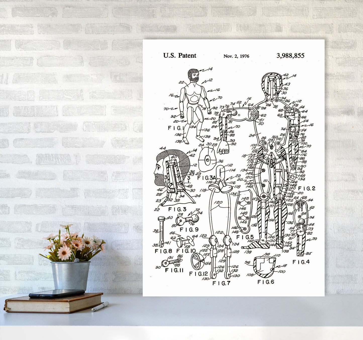 Kids Toy Patent Art Print by Jason Stanley A1 Black Frame