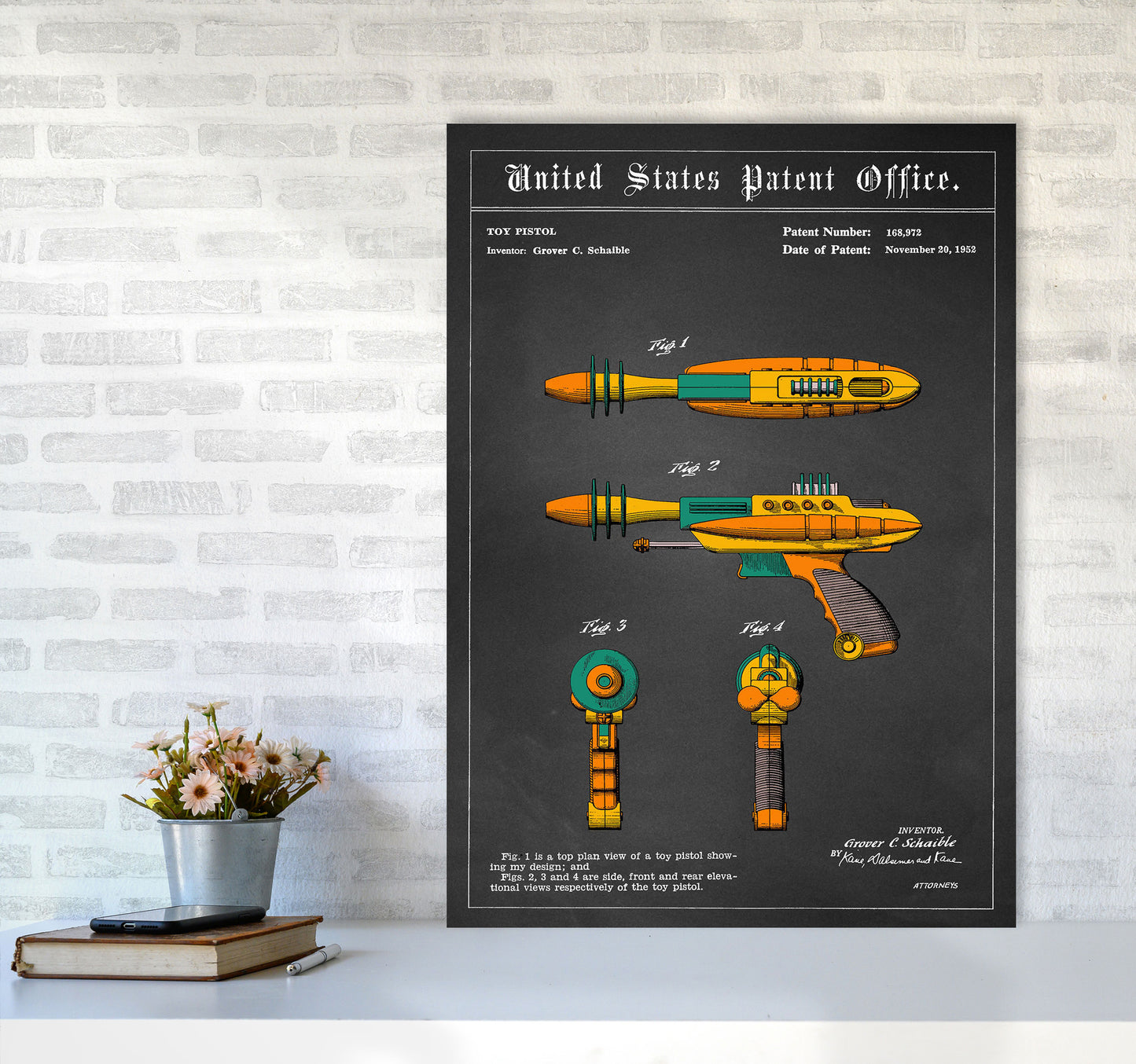 Raygun Art Print by Jason Stanley A1 Black Frame