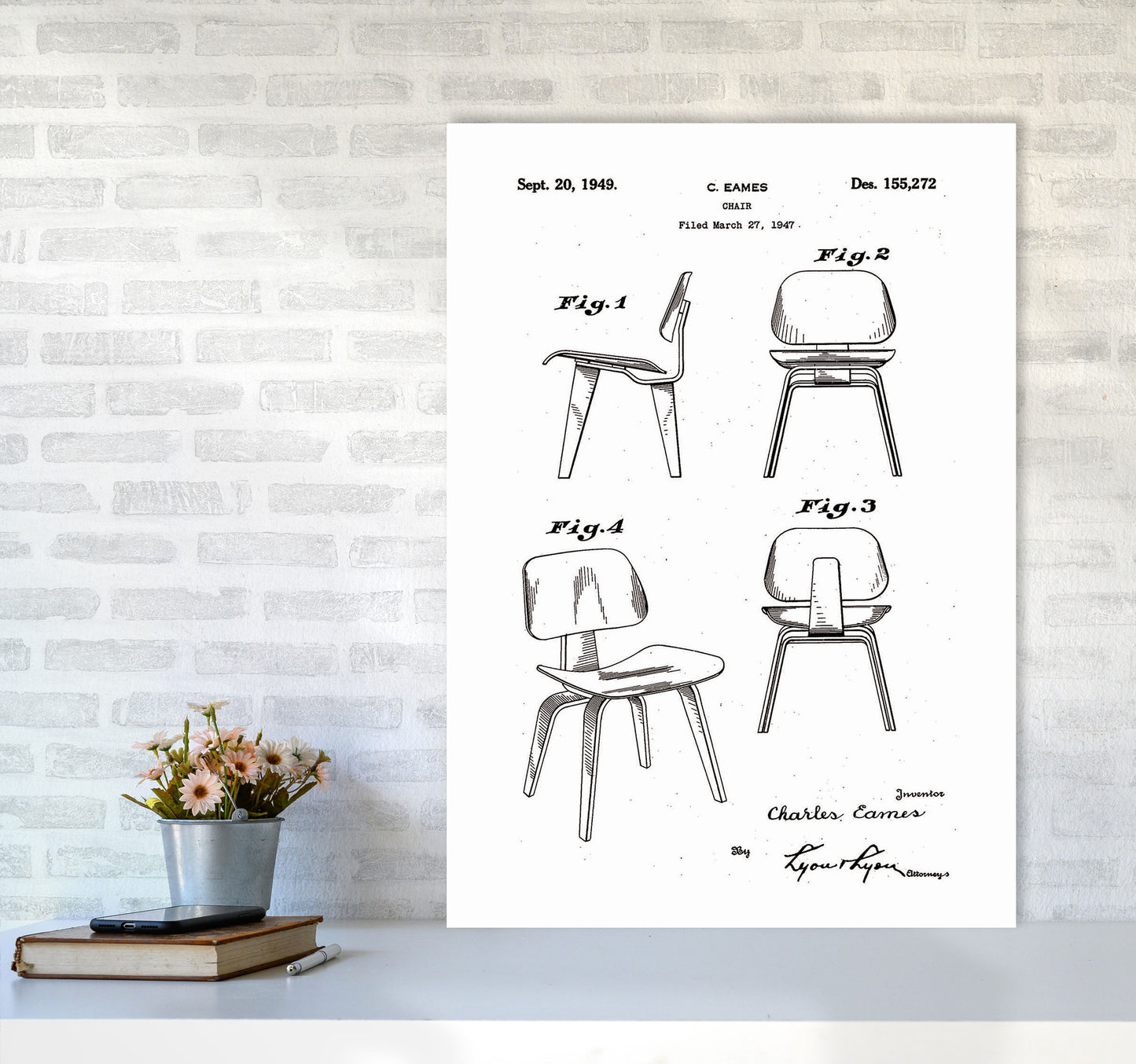Chari Patent Art Print by Jason Stanley A1 Black Frame