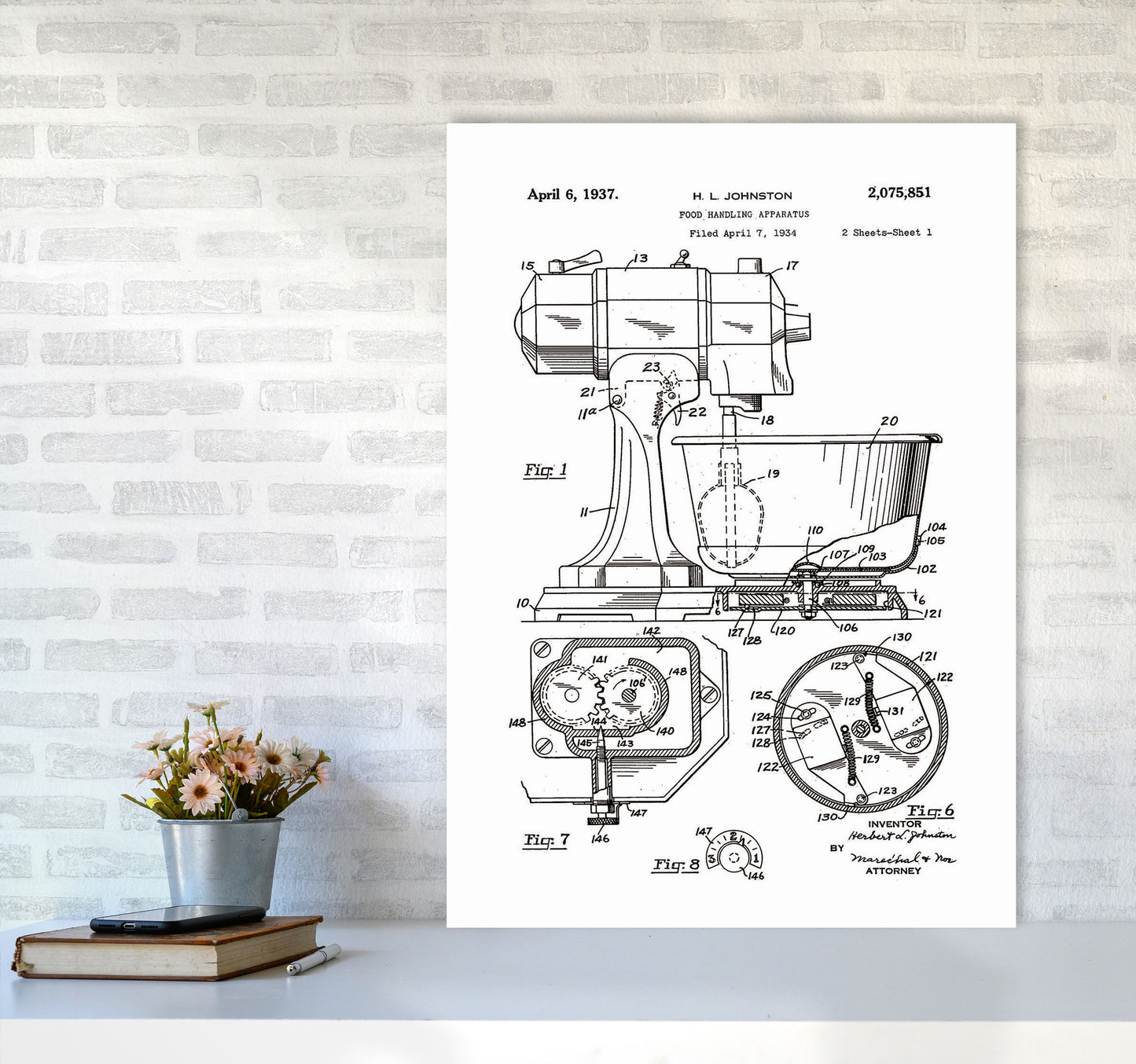 Mixer Patent Art Print by Jason Stanley A1 Black Frame
